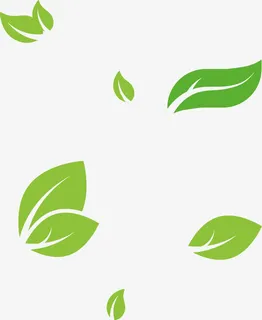 扁平化飘散的绿叶矢量图免抠 扁平化飘散的绿叶矢量图免抠