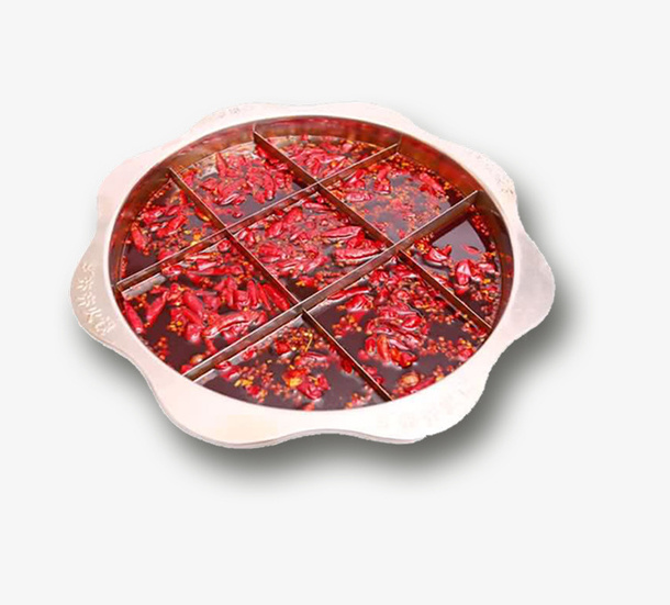 免抠麻辣九宫格火锅免抠