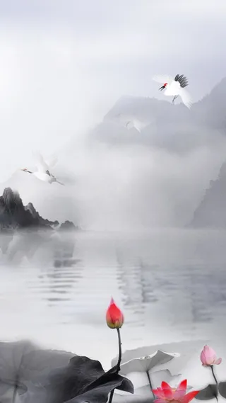 水墨中国风H5背景高清