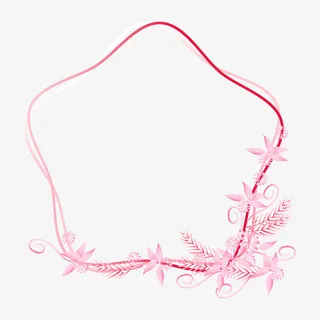 星星花朵边框免抠