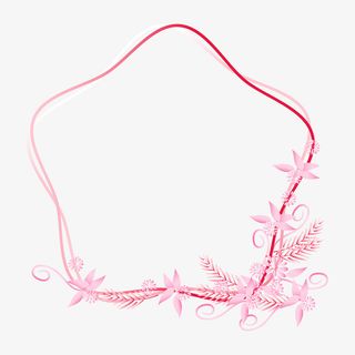 星星花朵边框免抠