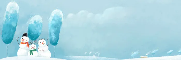 雪人banner创意设计高清
