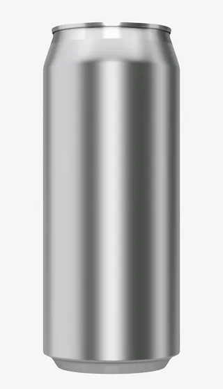 银色光滑的金属罐子实物免抠