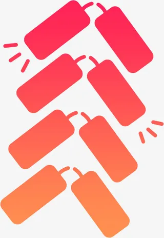 扁平化鞭炮装饰素材免抠