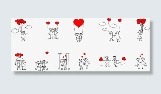 矢量爱情婚礼小人免抠