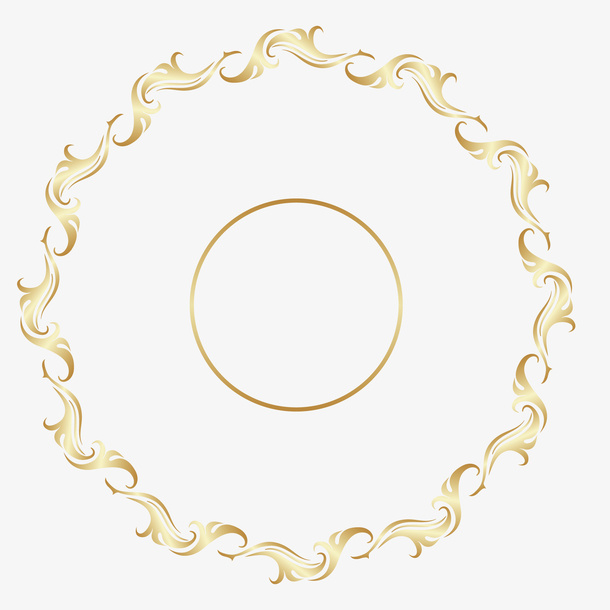 金色复古金色花纹免抠免费下载免抠