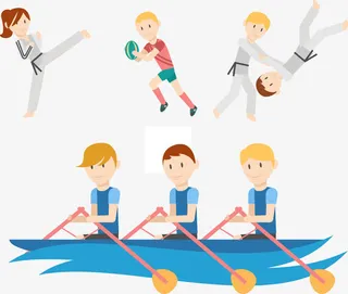 4款创意奥运会项目矢量免抠