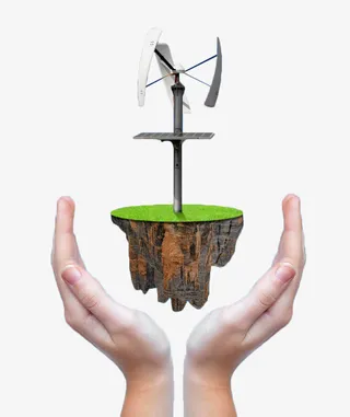 手绘漂浮山免抠