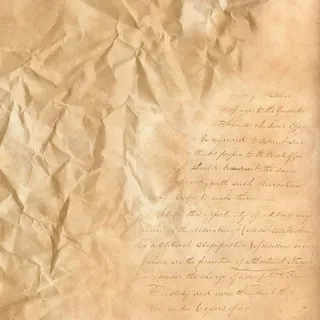 褶皱文字纸张免抠