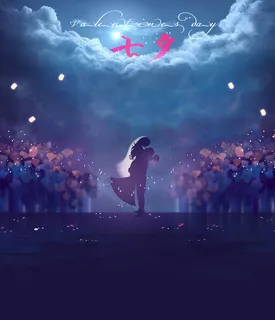 七夕结婚全屏海报背景