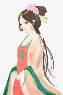 彩绘立绘古风高冷美女免抠