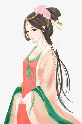 彩绘立绘古风高冷美女免抠