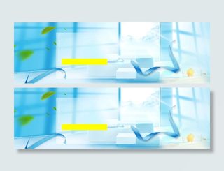 蓝色清爽冰爽夏日banner背景图高清