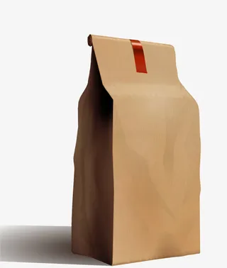 矢量手绘牛皮纸袋免抠