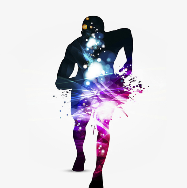 奔跑者矢量素材免抠