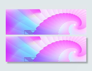 彩色流体渐变几何banner高清