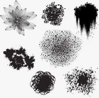 墨迹墨痕矢量免抠