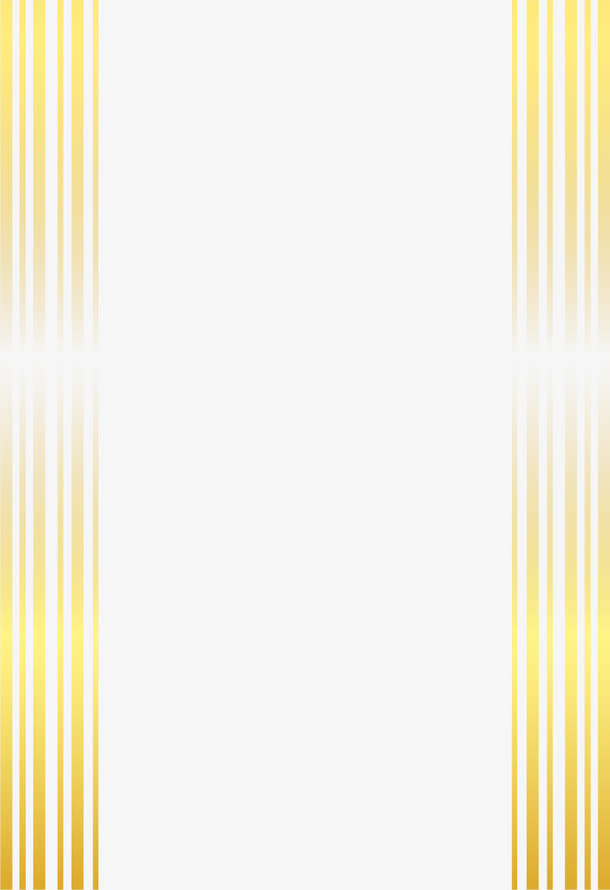 矢量手绘金色边框免抠