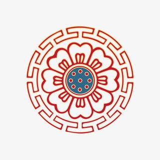 国潮古典圆形边框免抠