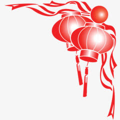 粉红灯笼装饰免抠