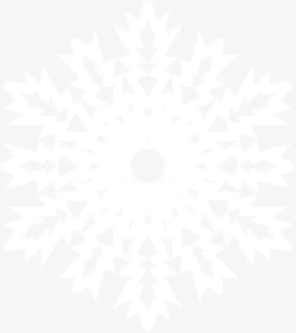 合成效果手绘白色的雪花免抠
