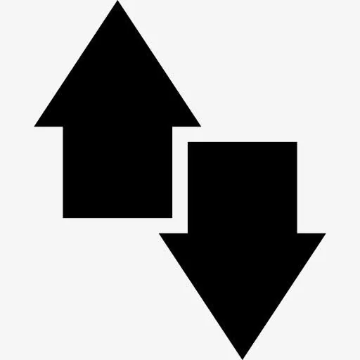 上下相对的箭头符号并排图标免抠