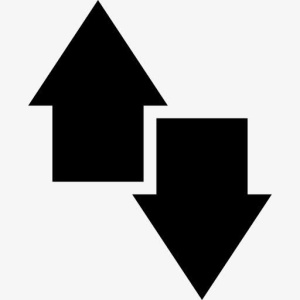 上下相对的箭头符号并排图标免抠