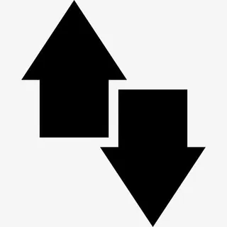 上下相对的箭头符号并排图标免抠