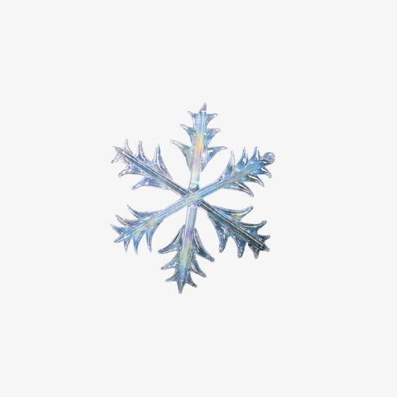 手绘雪花免抠