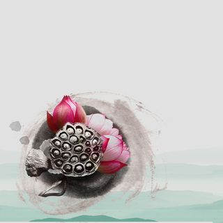 荷花佛艺意境背景素材海报高清