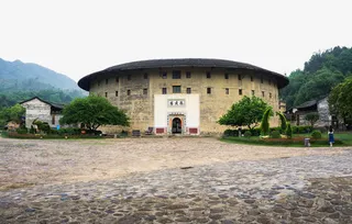 中国特色客家风格建筑PNG免抠