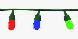 可爱节日彩灯手绘免抠