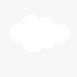 手绘卡通白云白云笔刷免抠