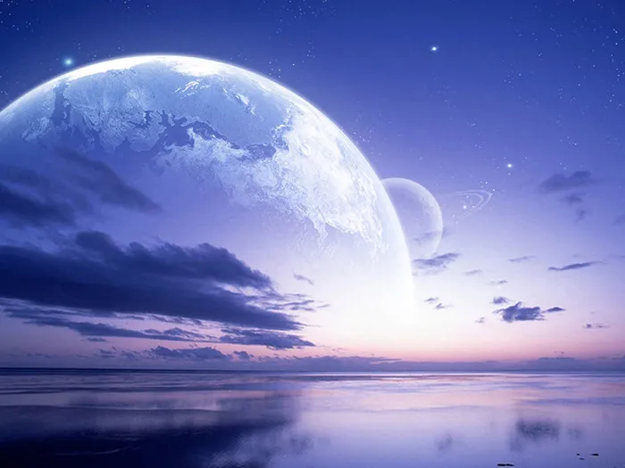 蓝色星球背景高清