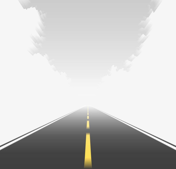 黑色沥青公路免抠