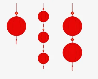 春节元素 灯笼免抠
