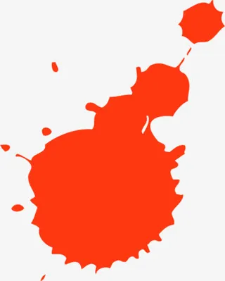 红色水墨招聘海报免抠