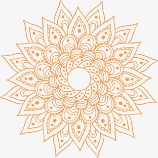 曼陀罗花纹矢量图免抠