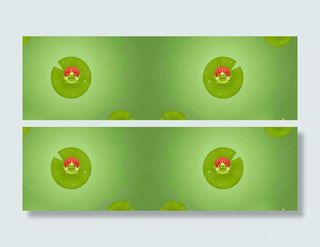 清新池塘青蛙背景banner