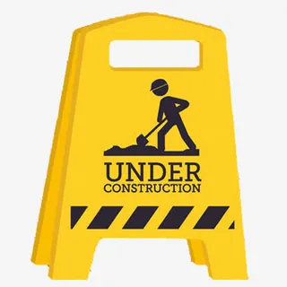 施工中牌子免抠