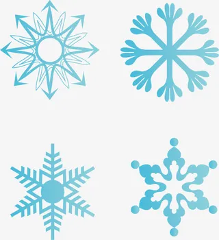 冬天雪花矢量漫天飞雪素材免抠