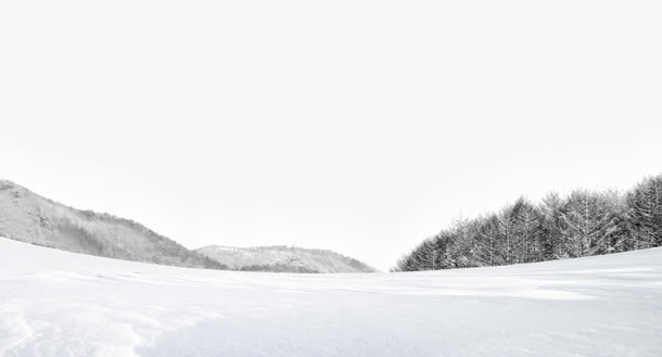 白色的雪景免抠