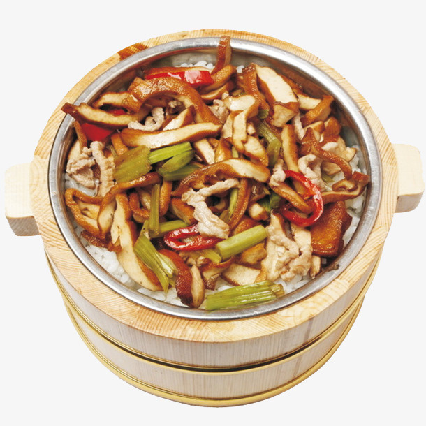 木桶饭图片04香干肉丝木桶饭免抠