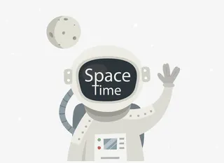 打招呼的宇航员免抠