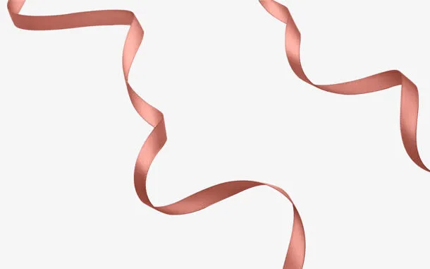 丝带红色绿丝带免抠