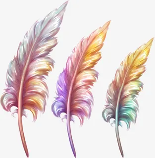 彩色羽毛免抠