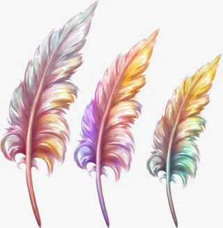 彩色羽毛免抠