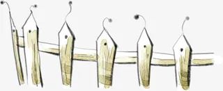卡通唯美栅栏冬天免抠