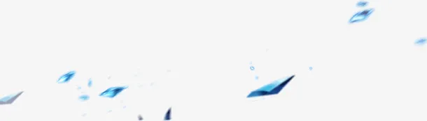 蓝色不规则图形悬浮素材免抠