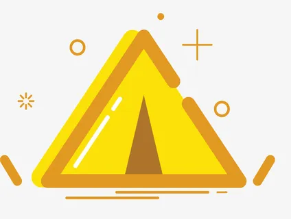 山峰彩色暑假夏令营元素免抠